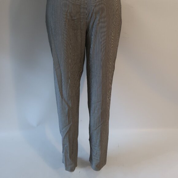 Escada Margaretha Ley Bergdorf Goodman Black White Pinstriped Pantsuit 38 US/M - Picture 14 of 16
